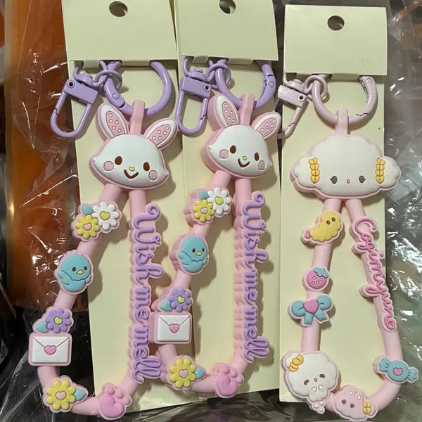 [BUNJANG] Sanrio Character Strap Keychain Holder / 산리오 2026 캐릭터 대상 스트랩 휴대폰 키링 위시미멜 코기뮹 키홀더