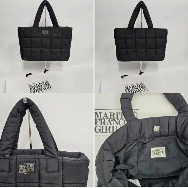 [BUNJANG] Marithe Francois Girbaud Quilted Tote Bag Black / 마리떼 프랑소와 저버드 퀼팅 토트백 블랙