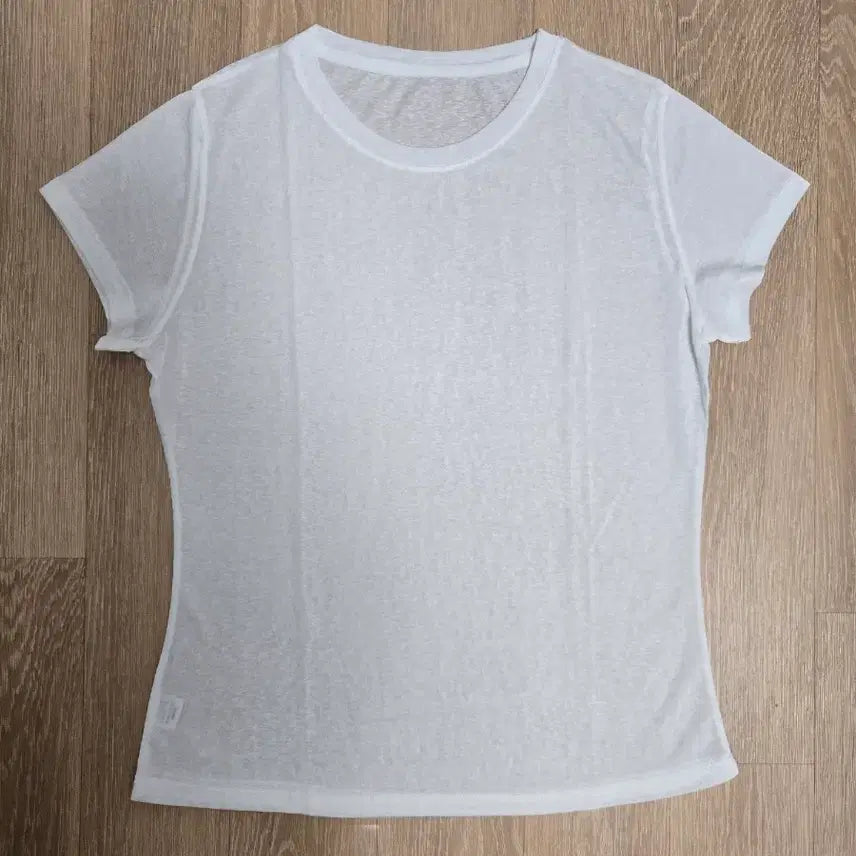 [BUNJANG] White Round Neck Short Sleeve T-Shirt / 흰색 라운드 반팔 티셔츠