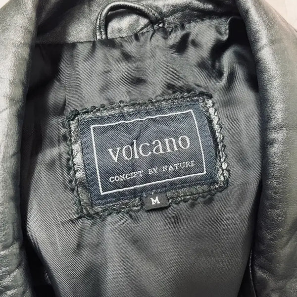 [BUNJANG] Volcano Black Vintage Leather Jacket / 빈티지 가죽자켓 Volcano Black Leather