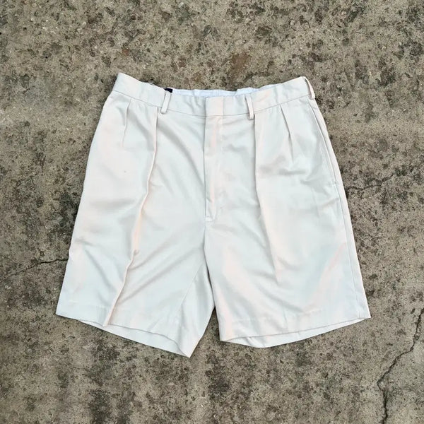 [BUNJANG] Polo Golf PinTuck White Chino Short Pants / (32) 폴로 골프 핀턱 화이트 치노 숏 팬츠