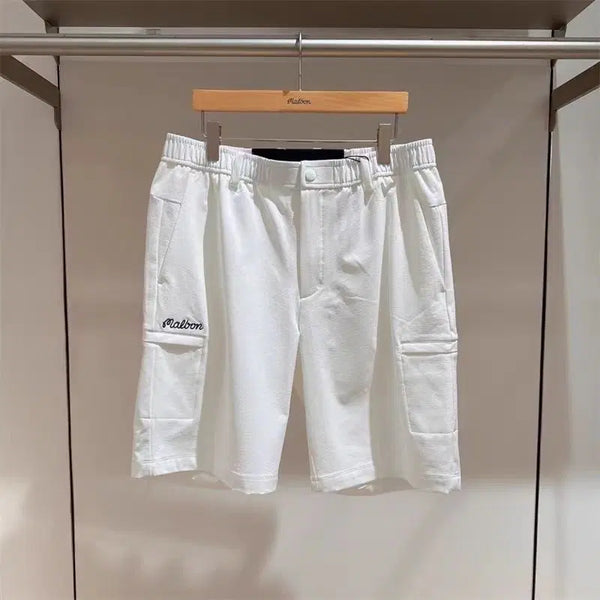 [BUNJANG] Malbon Golf Men's Shorts White XL / 말본 골프 반바지 화이트 XL