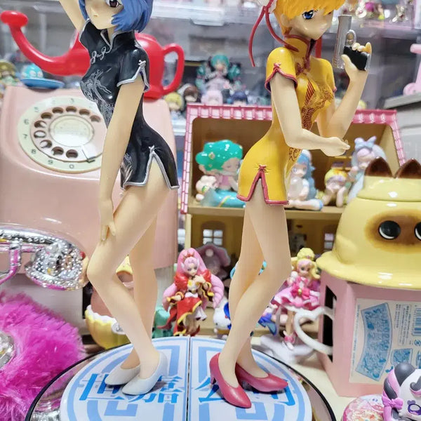 [BUNJANG] Evangelion Asuka & Rei Cheongsam Version Figures Bundle / 에반게리온 아스카 레이 치파오 고전 미소녀 피규어 방꾸 미소녀 피규어 일괄