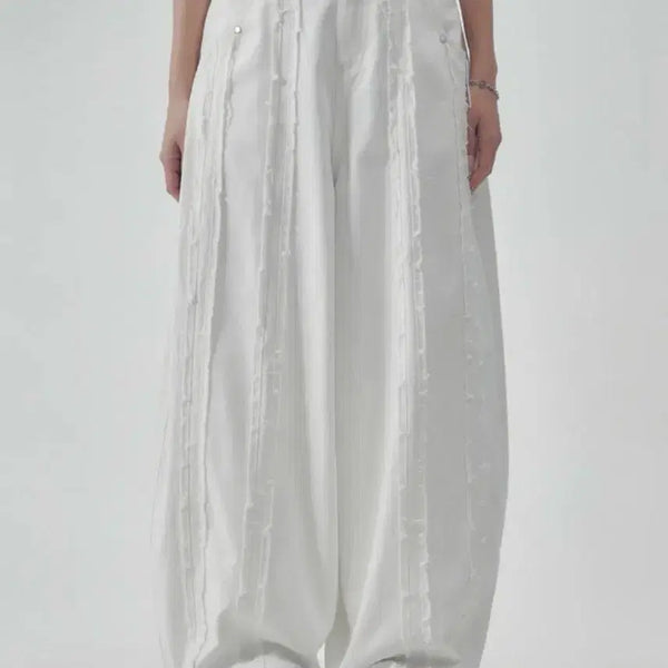 [BUNJANG] Trimingbird Balloon Denim Pants White / 트리밍버드 벌룬 데님 팬츠 화이트