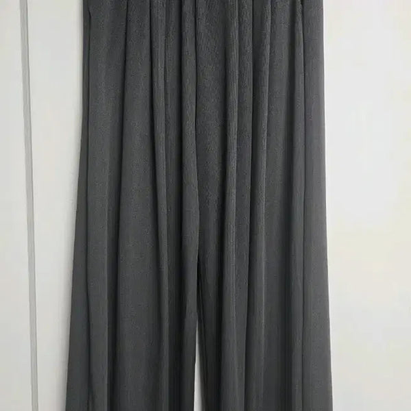 [BUNJANG] Gray Wide Banding Pants / 그레이 와이드 밴딩 팬츠