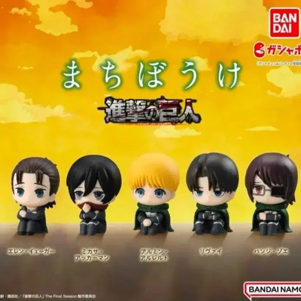 [BUNJANG] Attack on Titan Machiboke Final Season New Uniform Full Set Figures (Eren, Mikasa, Armin, Levi, Hange) / 택포 7.3만) 진격의거인 마치보케 파이널시즌 신제복 풀세트/  에렌 미카사 아르민 리바이 한지 피규어