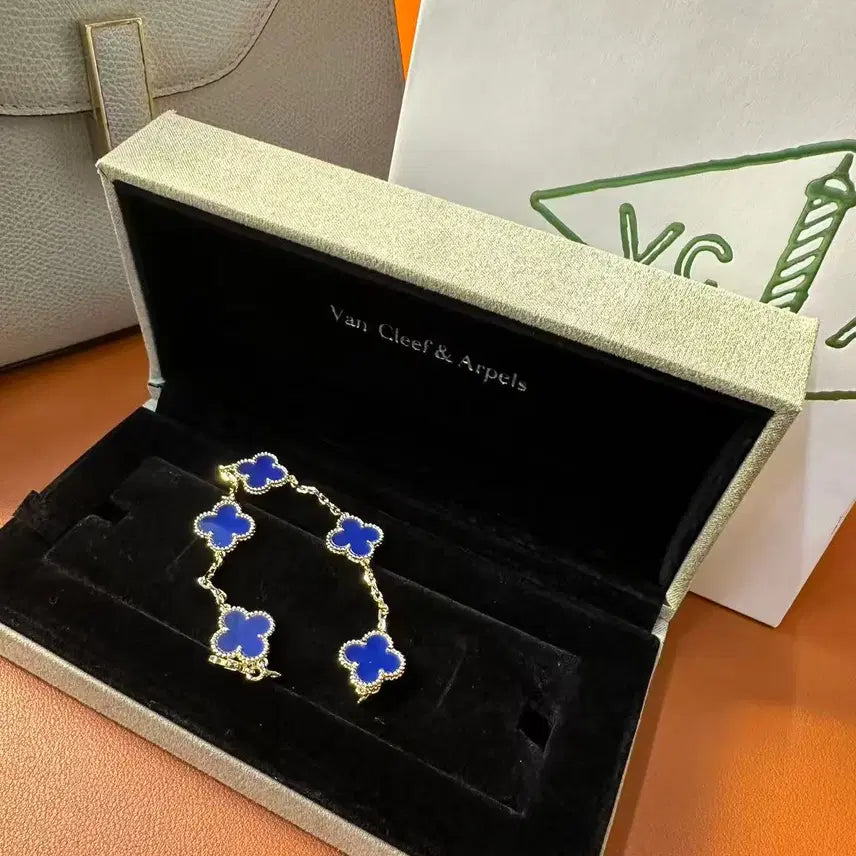 [BUNJANG] VANK ARBAO 5-Flower Blue Bracelet / 반크 아르바오 5송이 블루 팔찌