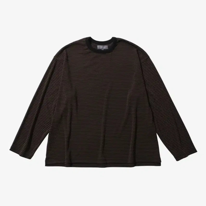 [BUNJANG] Vallut Dusty Stripe Long Sleeve Black & Brown Size 3 / 발루트 / DUSTY STRIPE LONG SLEEVE / 3