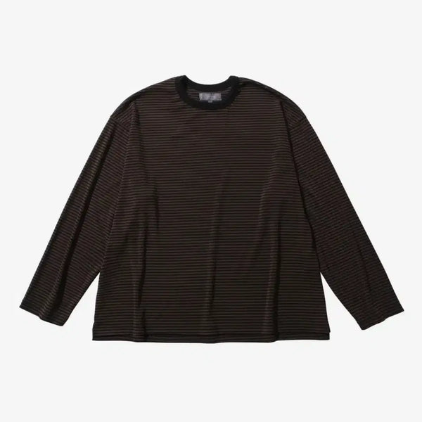 [BUNJANG] Vallut Dusty Stripe Long Sleeve Black & Brown Size 3 / 발루트 / DUSTY STRIPE LONG SLEEVE / 3