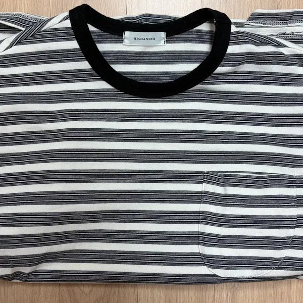 [BUNJANG] His Hands Border Tee Ecru Size 2 / 히즈핸더 BORDER TEE ECRU