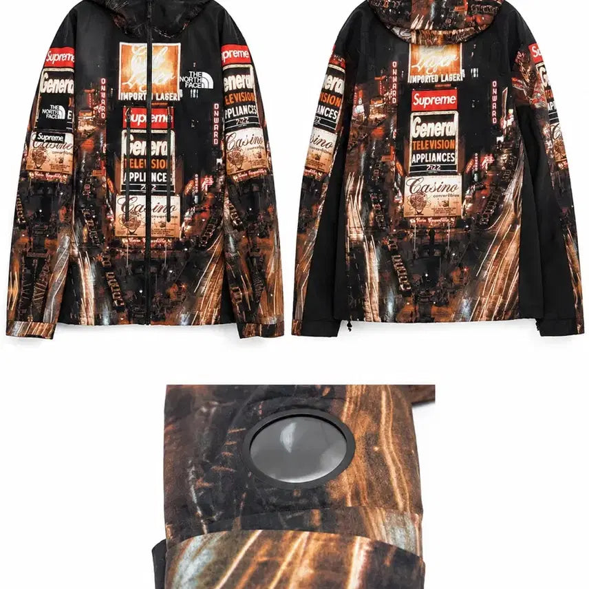 [BUNJANG] Supreme x The North Face Taped Seam Shell Jacket 'Times Square' 22FW XL / (XL)슈프림 x 노스페이스 테입드 심 쉘 자켓 타임스퀘어 - 22FW