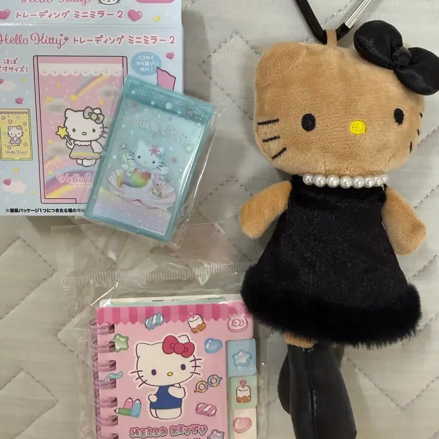 [BUNJANG] Sanrio Hello Kitty Mermaid Kitty Keychain, Mirror, and Notebook Bundle Set (New) / 키티 키링 인어키티 거울 수첩 새상품 일괄