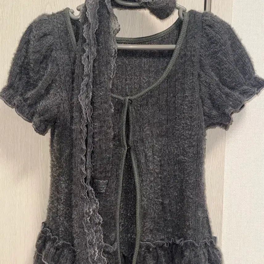 [BUNJANG] Short Sleeve Knit T-Shirt Women's / 반팔 니트 올 봄,가을 여성 티셔츠