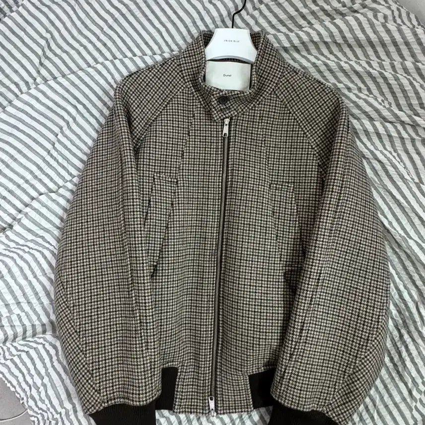 [BUNJANG] Dunst Diagonal Wool Harrington Jacket Check XL / 던스트 다이애그널 울 해링턴 자켓 체크 XL사이즈