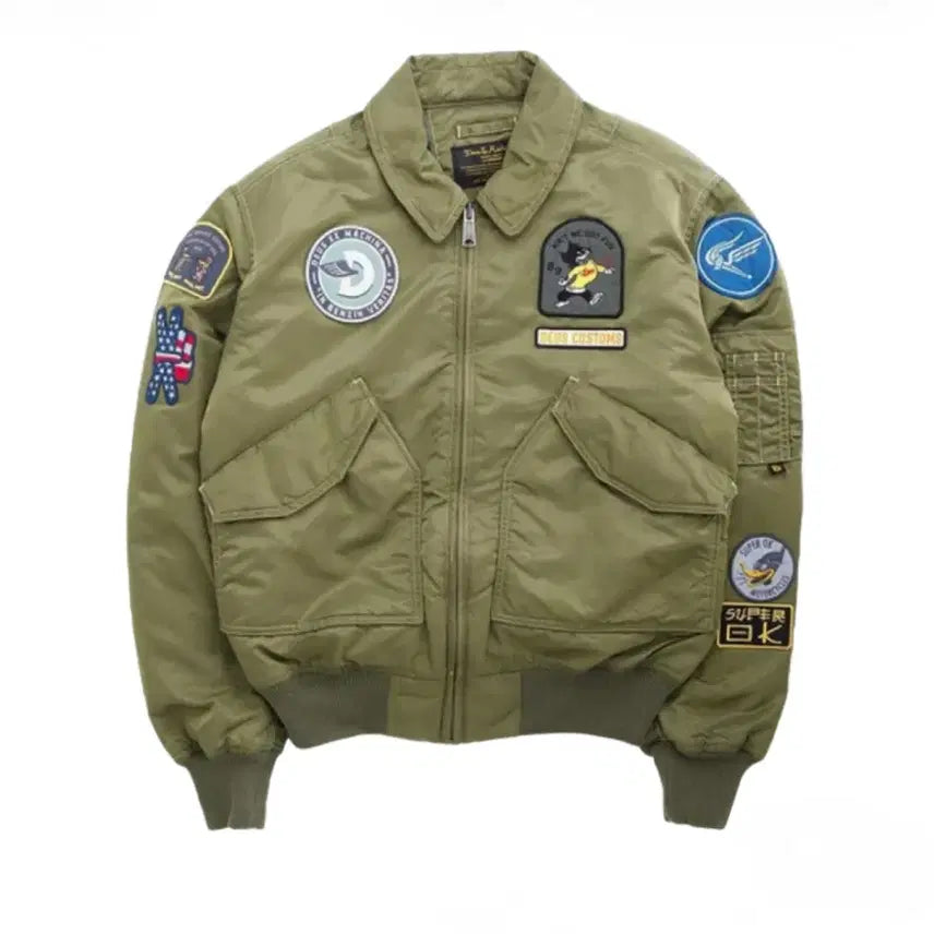 [BUNJANG] Deus Ex Machina Flight Overdye Jacket Olive (M) / 데우스 플라이트 오버다이 자켓 올리브 (M)