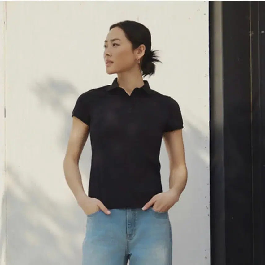 [BUNJANG] Andar Airy Fit Polo T-shirt Set (Black, Navy, Beige) / 안다르 에어리핏 폴로티셔츠 블랙,네이비,베이지