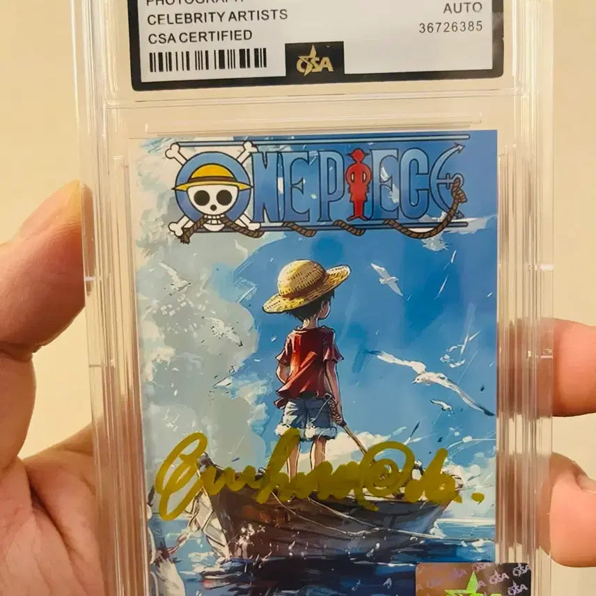 [BUNJANG] Eiichiro Oda Autographed Photocard with CSA Certified Case / 원피스 작가 오다 에이치로 친필싸인 포토카드   | CSA 인증 케이스 포함 | 소장용 최상급