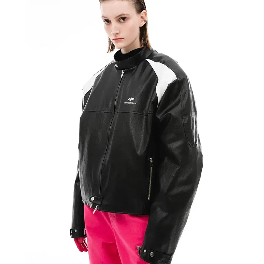 [BUNJANG] Anotheryouth Leather Biker Bomber Jacket / 어나더유스 레더 바이커 봄버 가죽 자켓 1