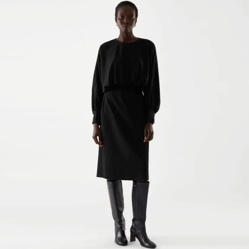 [BUNJANG] COS Gathered Dress Black / COS 개더드 원피스 44