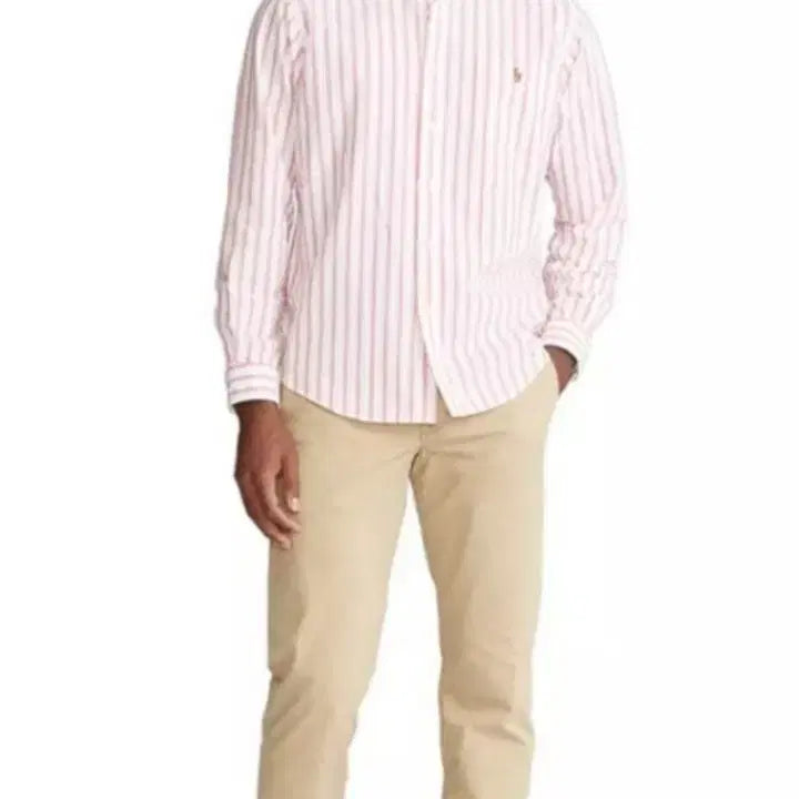 [BUNJANG] Polo Ralph Lauren Oxford Stripe Shirt / 예쁘고 단정한 신형 로고 POLO 랄프로렌 옥스포드 스트라이프 셔츠