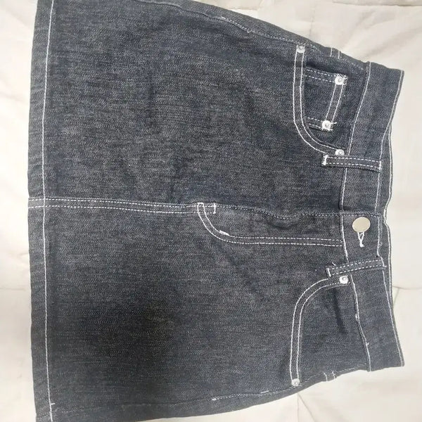 [BUNJANG] Raw Denim Mini Skirt / 생지 데님 미니스커트