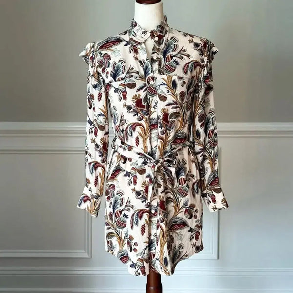 [BUNJANG] & Other Stories Ruffle Shirt Dress Ivory Floral Pattern / 앤아더스토리즈(& Other Stories) 러플 셔츠원피스 66-77 새상품