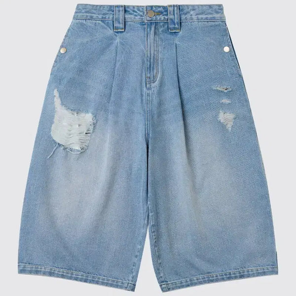 [BUNJANG] L Breave Lazywave Bermuda Denim Pants / [L]르아브 레이지웨이브 버뮤다 데님팬츠
