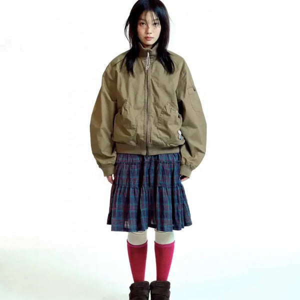[BUNJANG] Koiseio Dusty Cotton Bomber Jacket Beige / 코이세이오 DUSTY COTTON BOMBER JACKET BEIGE