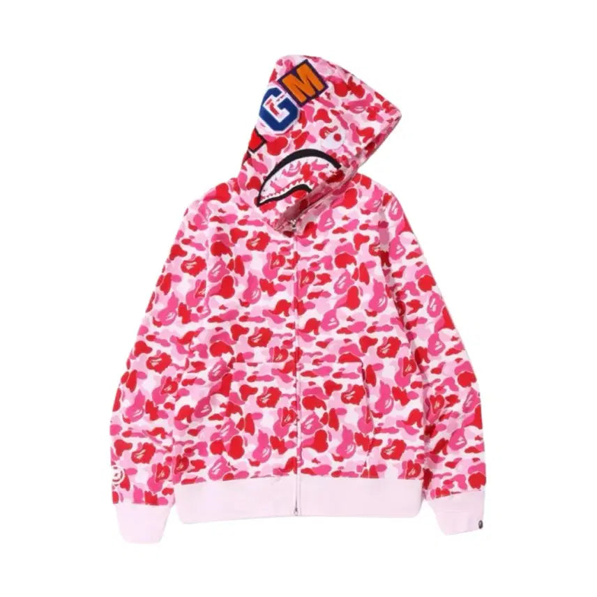 [BUNJANG] BAPE Pink Shark Hoodie Vintage / 베이프 핑크 샤크 후드집업 빈티지
