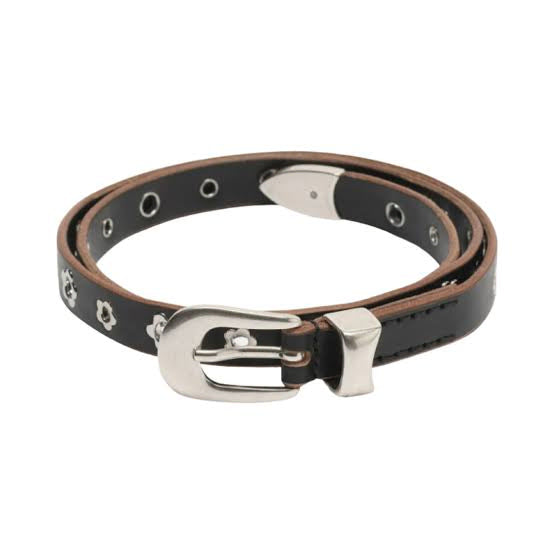 [BUNJANG] Our Legacy Flower Belt 2cm Leather Black / 아워레가시 플라워 벨트 2cm 레더 블랙