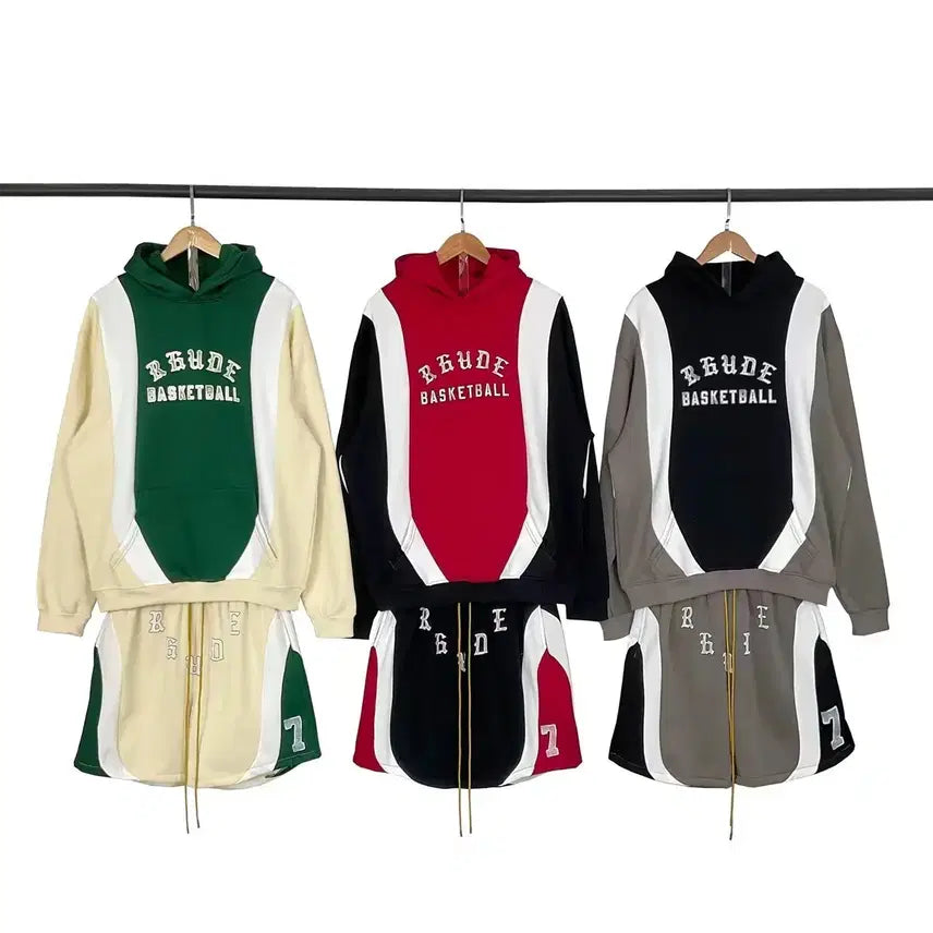 [BUNJANG] RHUDE Basketball Set (Hoodie + Shorts) / RHUDE 루드 바스켓볼 세트 (후드티 + 반바지) 택1