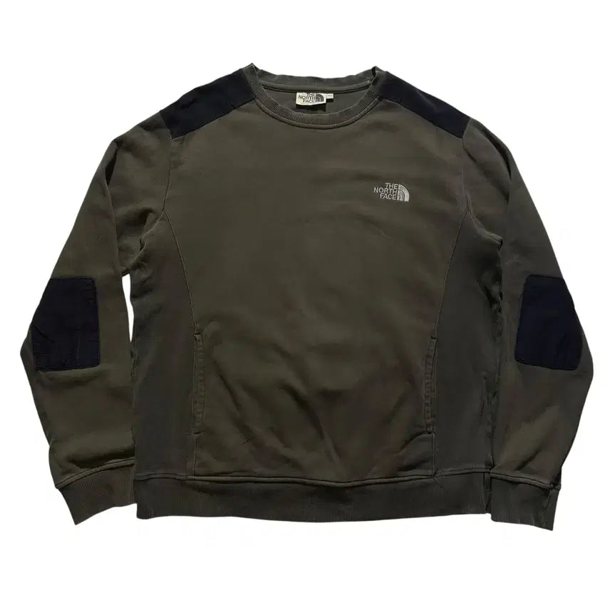 [BUNJANG] The North Face White Label Corduroy Elbow Patch Sweatshirt Size 100 / [100] 노스페이스 화이트라벨 코듀로이 엘보패치 맨투맨