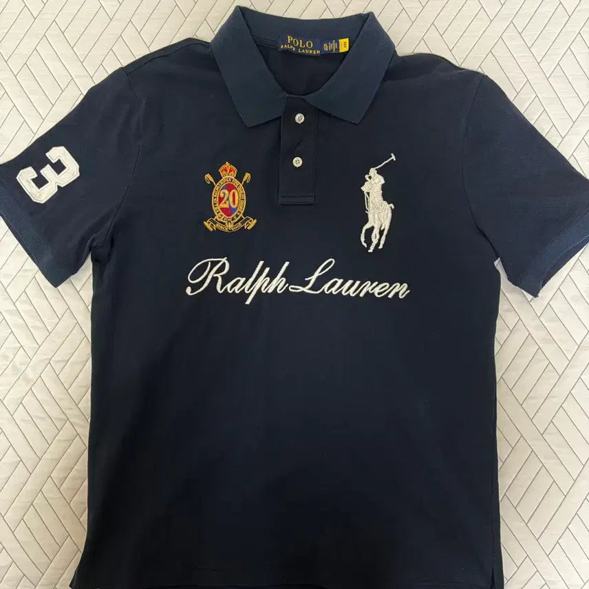[BUNJANG] Polo Ralph Lauren Men's Custom Slim Fit 20th Anniversary Big Pony Short Sleeve Polo Shirt / 폴로 랄프로렌 남성 커스텀슬림핏 20주년 빅포니 반팔 카라티