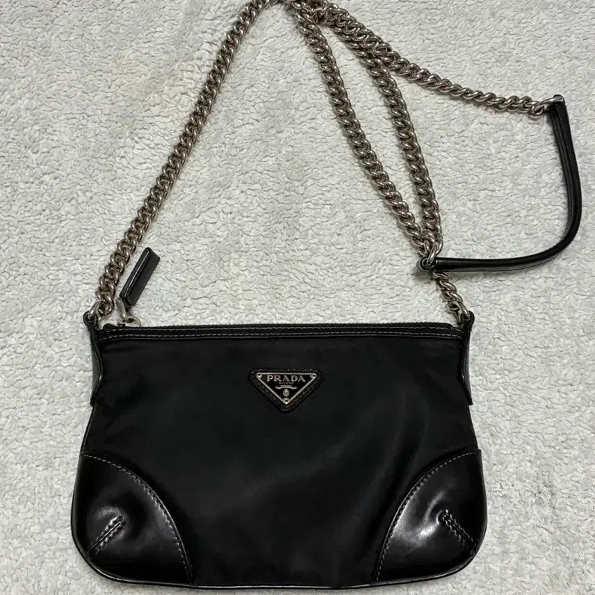 [BUNJANG] Prada Chain Shoulder Bag Black / (정품)프라다 체인 숄더백 블랙