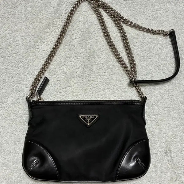 [BUNJANG] Prada Chain Shoulder Bag Black / (정품)프라다 체인 숄더백 블랙