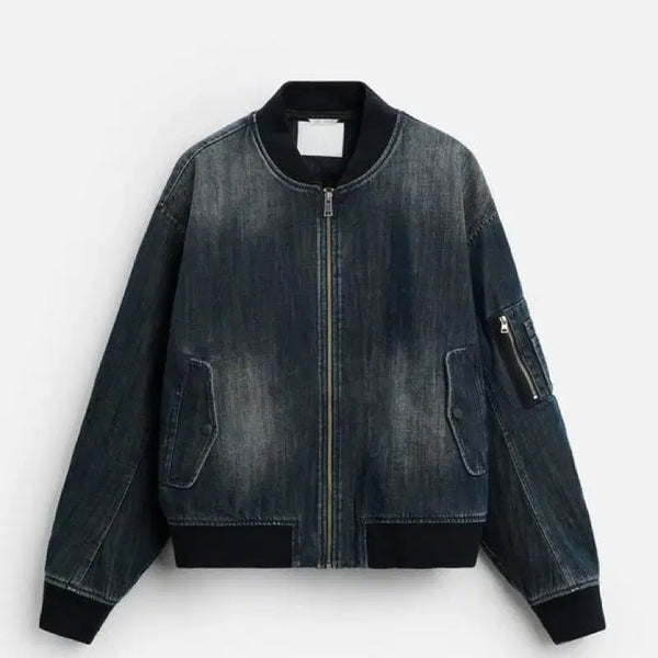 [BUNJANG] Zara Denim Bomber Jacket / [L]자라 데님 봄버 재킷