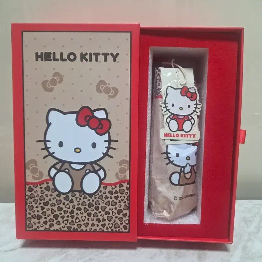 [BUNJANG] Hello Kitty Leopard Print Umbrella / 헬로키티 호피 양우산