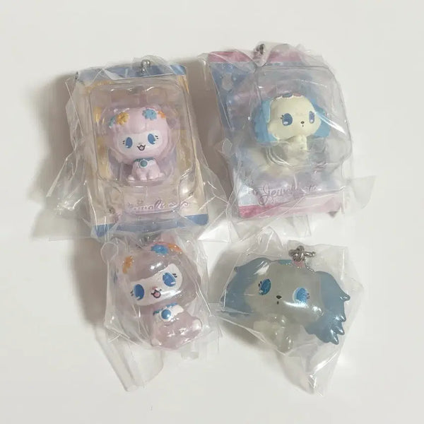 [BUNJANG] Jewelpet Angela Safi Mini Figure Charm & Mezurushi Gacha Keyring Bundle Set / [일괄] 주얼펫 쥬얼펫 안젤라 사피 미니피규어챰 + 메지루시 가챠 키링