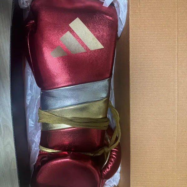 [BUNJANG] Adidas Adispeed 500 Lace-Up Boxing Gloves Red/Gold / 아디다스 아디스피드 500 레이스업 레드/골드