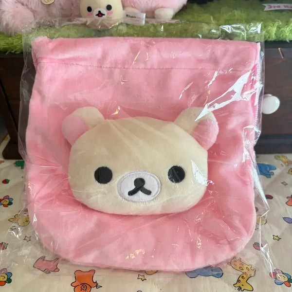 [BUNJANG] San-X Rilakkuma Korilakkuma Strawberry Milk Pink Pouch / 코리락쿠마 핑크 파우치