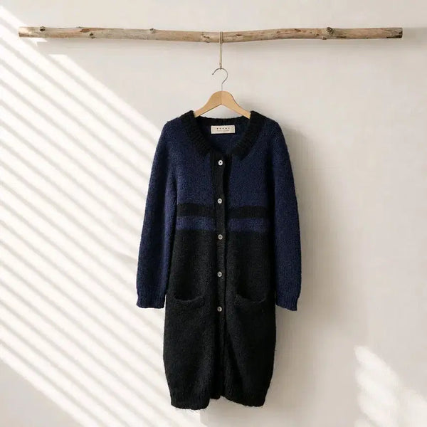 [BUNJANG] Marni Mohair Wool Color Block Long Knit Cardigan / 마르니 MARNI  모헤어 울 배색 롱 니트 가디건 38사이즈