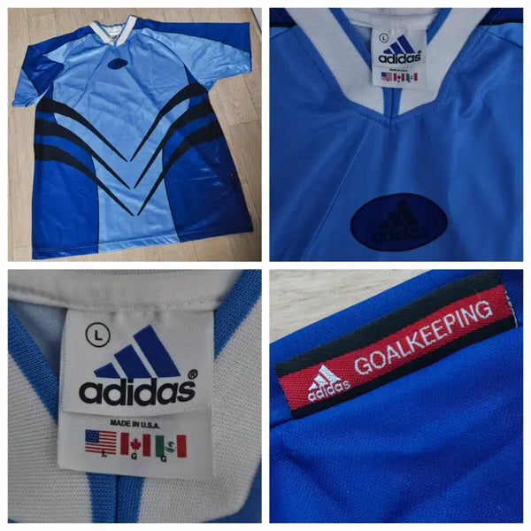 [BUNJANG] Adidas 90s Made in USA Goalkeeper Jersey Soccer Uniform / 90s adidas 올드 아디다스 MADE IN USA 골키퍼 저지 축구 유니폼  블록코어 L