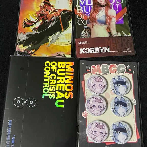 [BUNJANG] Mugimido Ella Hecate Corinne Acrylic Aurora Postcard & Can Badge Bundle Set / 무기미도 엘라 헤카테 코린 아크릴 오로라 엽서 캔뱃지 일괄