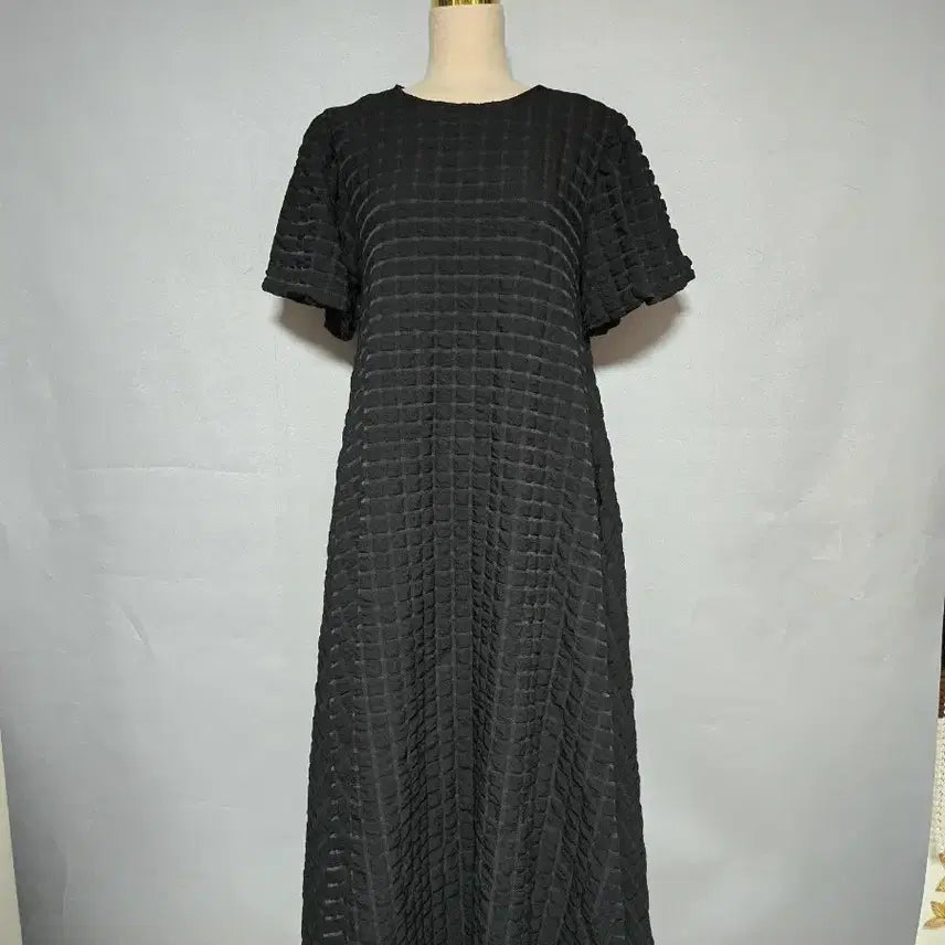 [BUNJANG] Embossed Cloud Long Dress / 엠보 구름 롱원피스