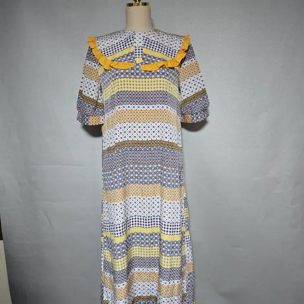 [BUNJANG] Plicca Pattern Long Dress / 새상품 플리카 패턴 롱원피스