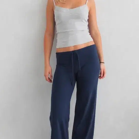 [BUNJANG] Subdued Wide Pants Navy / 섭듀드 와이드팬츠