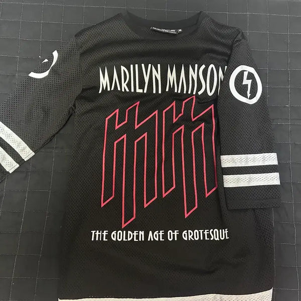 [BUNJANG] Killstar Marilyn Manson Long Sleeve Jersey / Marlyn manson x killstar jersey
