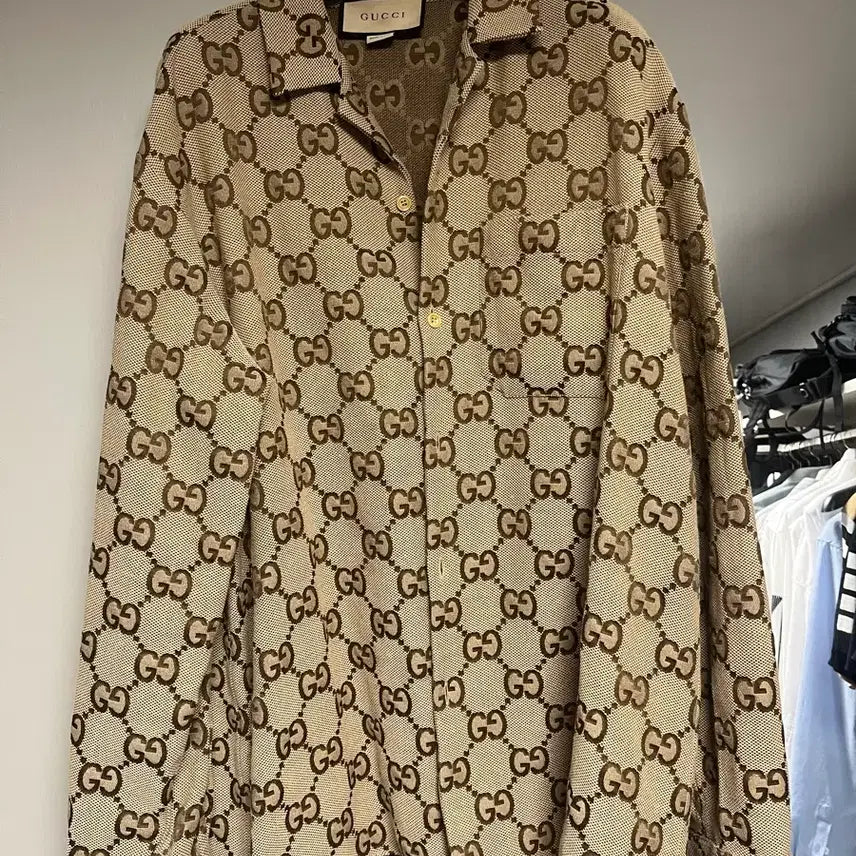 [BUNJANG] Gucci Jacquard Pattern Shirt Jacket / 구찌 자카드패턴 셔츠자켓 50