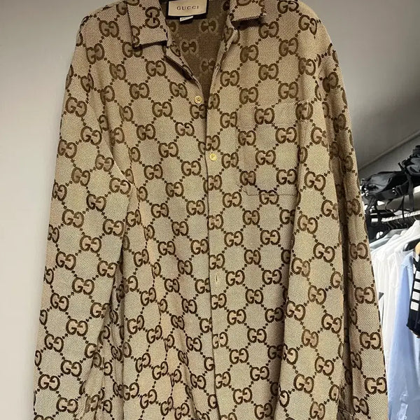 [BUNJANG] Gucci Jacquard Pattern Shirt Jacket / 구찌 자카드패턴 셔츠자켓 50