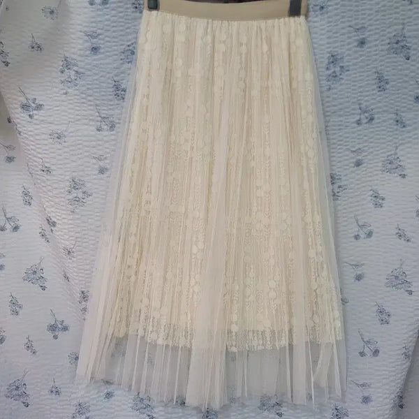 [BUNJANG] Lace Skirt / 레이스치마
